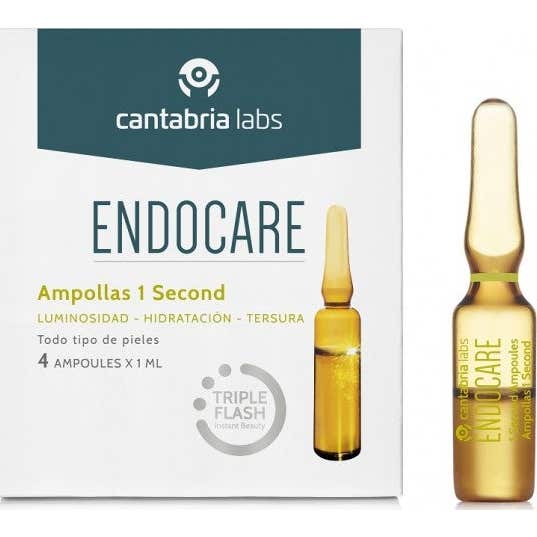 Endocare Ampollas 1 Second Luminosidad Hidratación Tersura 4x1ml