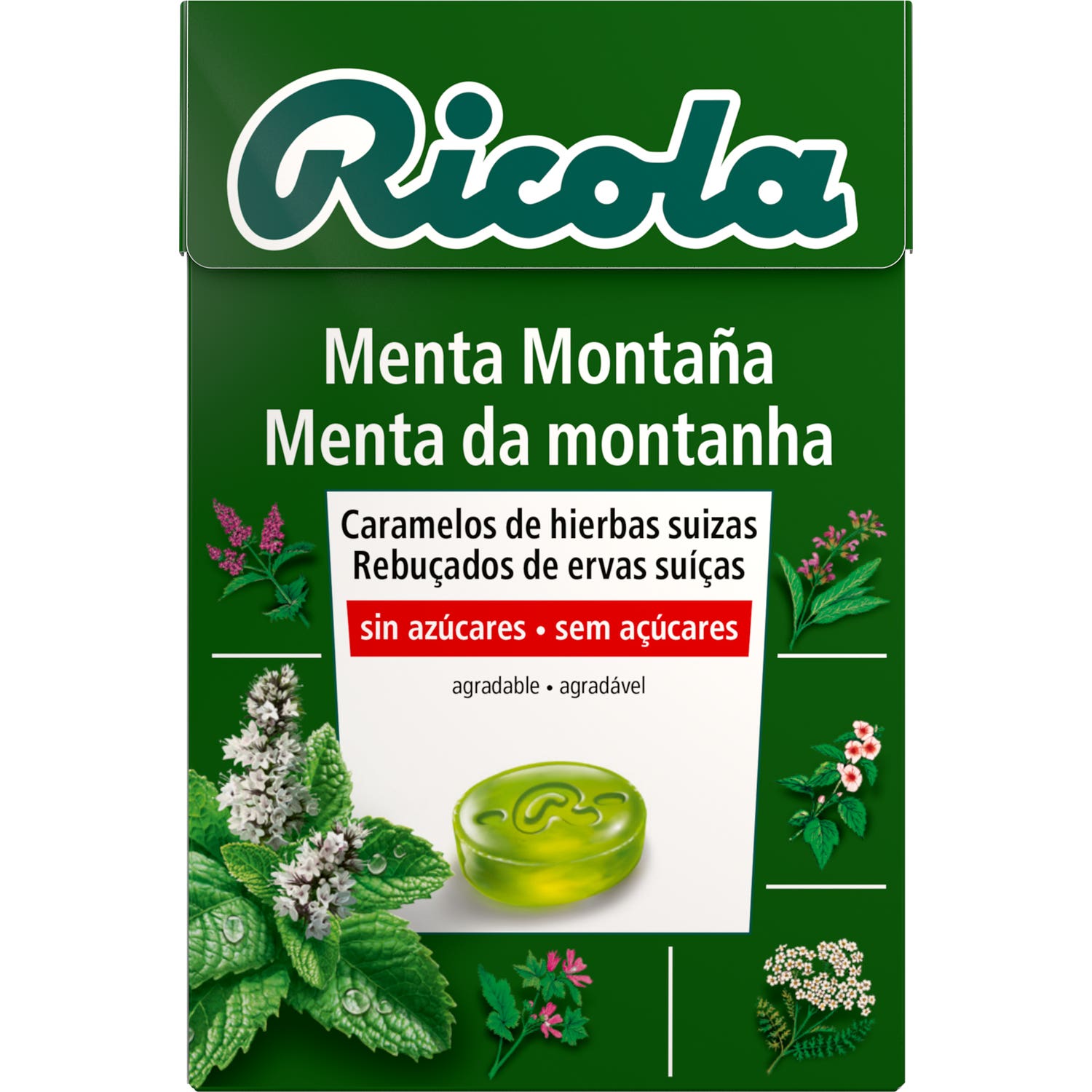 Ricola menta montaña caramelos sin azúcar 50g