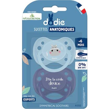 Dodie Chupete Anatómico Hipopótamo 6 M+ A102 2 uds