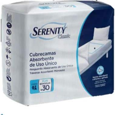 Serenity Classic Cubrecamas Absorbente Plus 60X90cm 30Uds