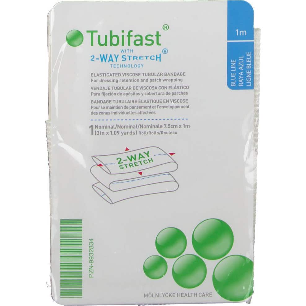 Tubifast Venda Tubular Viscosa Con Elastico Azul 7,5cm X 1m