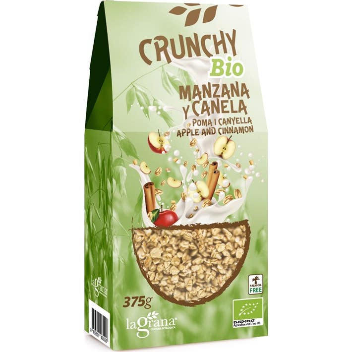 La Grana Crunchy Avena Manzana Canela Eco 375g