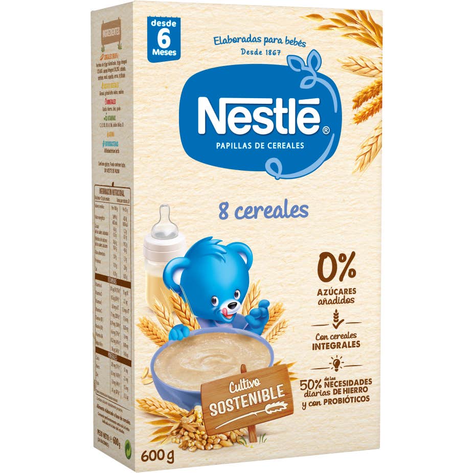 Nestlé papilla 8 cereales con bífidus 600g