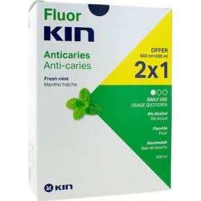 Fluorkin Enjuague Diario de Menta Pack de 2 Unidades x 500ml
