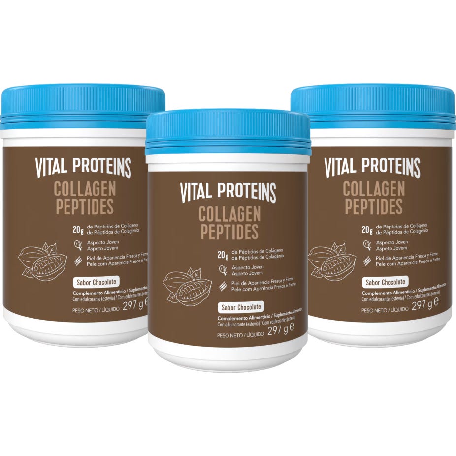Vital Proteins Pack Collagen Peptides Péptidos de Colágeno Chocolate 3x297g