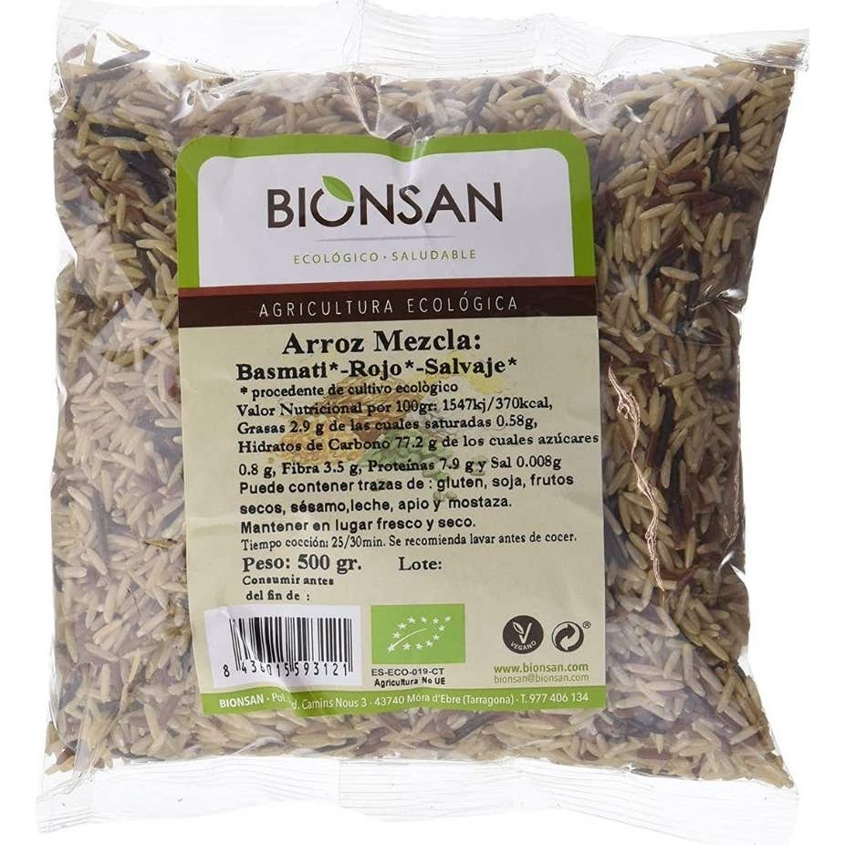 Bionsan Arroz Mezcla Basmati Rojo y Salvaje Bio 500g