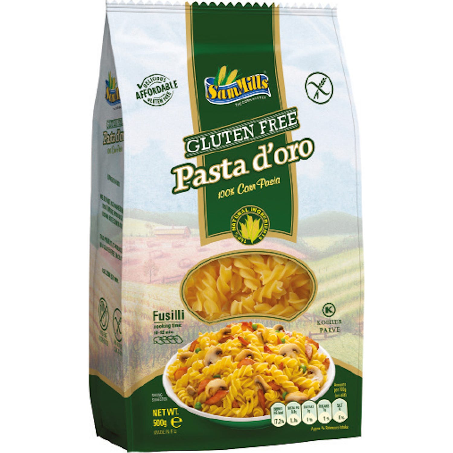 Sammills Espirales sin Gluten Maíz Pasta D'Oro 500g | Natural Doctor