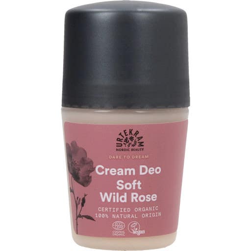 Urtekram Crema/Rosa 10 X Desodorante Roll-On Soft Wild Rose 50 Ml - Imagen 2