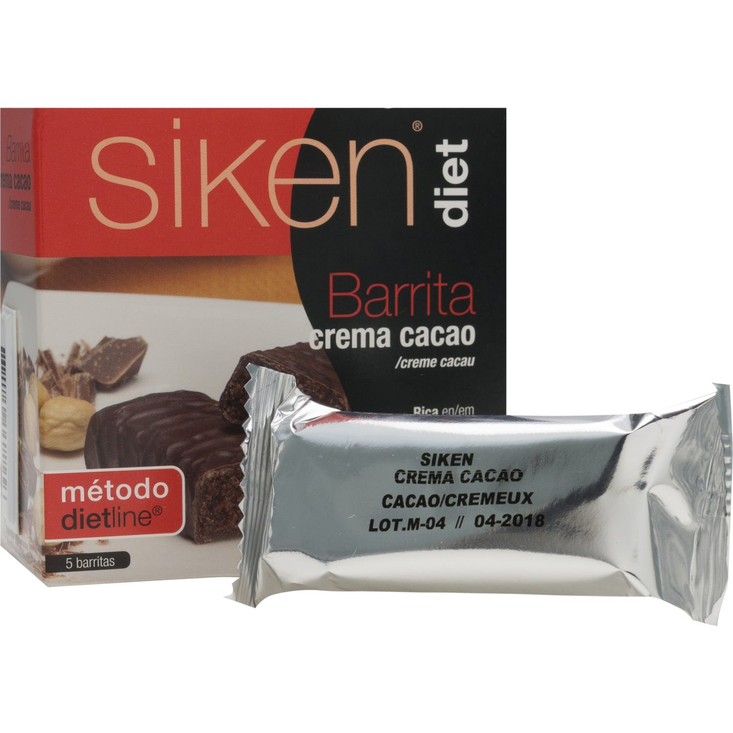 Siken Diet barrita sabor crema cacao 5uds