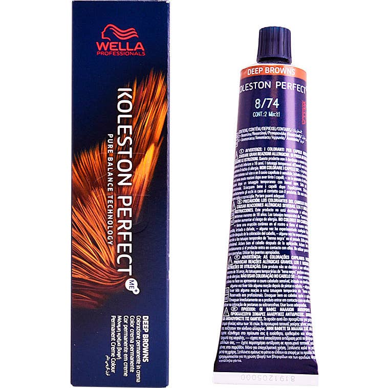 Wella Koleston Perfect Tinte de Cabello Deep Browns 8-74 60ml