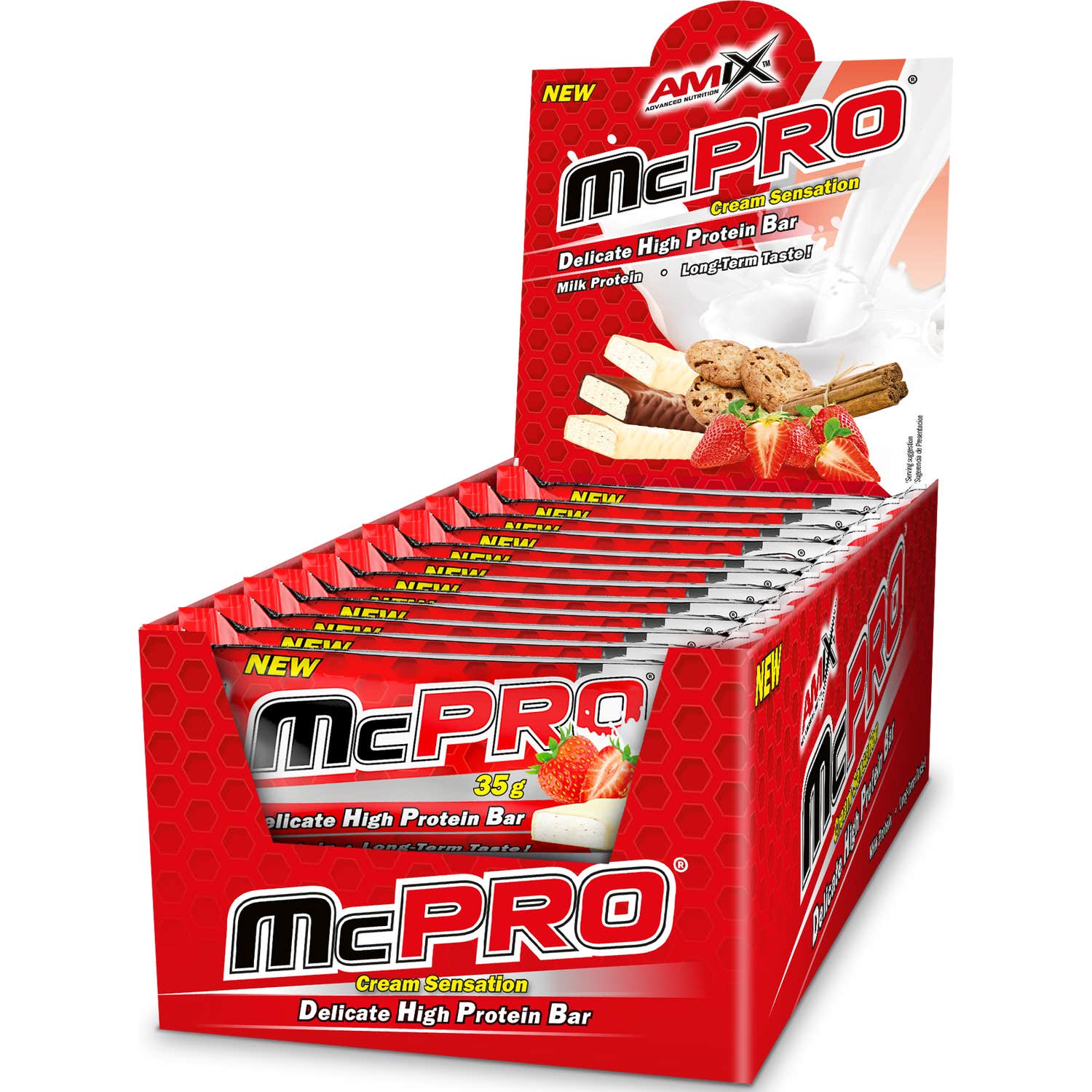 Amix McPro Protein Bar Fresa Yogur 24x35g | Natural Doctor