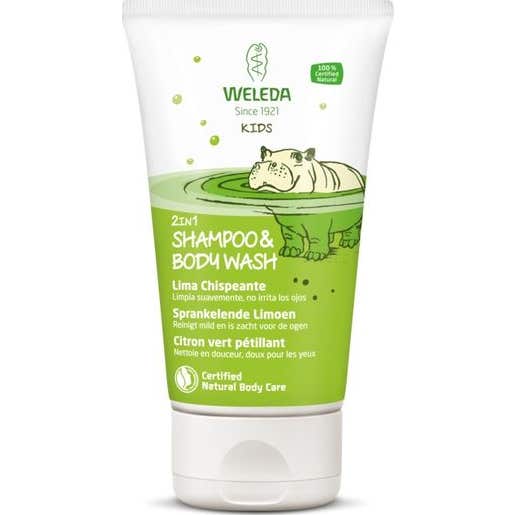 Weleda Kids 2 en 1 Champú y Gel de Ducha Lima Chispeante 150 ml