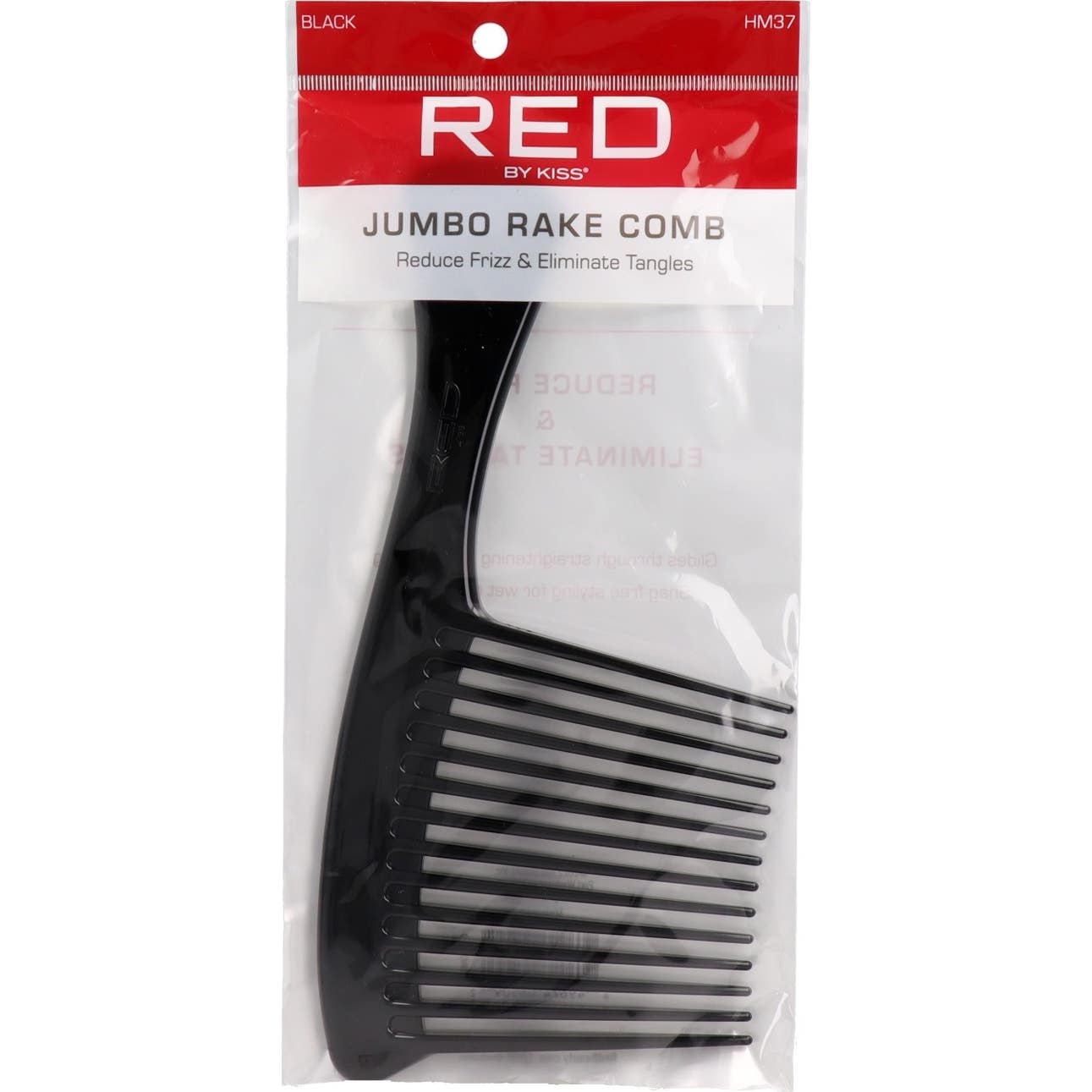 Red By Kiss Jumbo Rake Comb Black 1ud