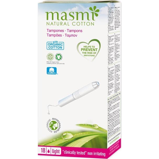 Masmi Tampón Mini-light con Aplicador Bio 18 uds