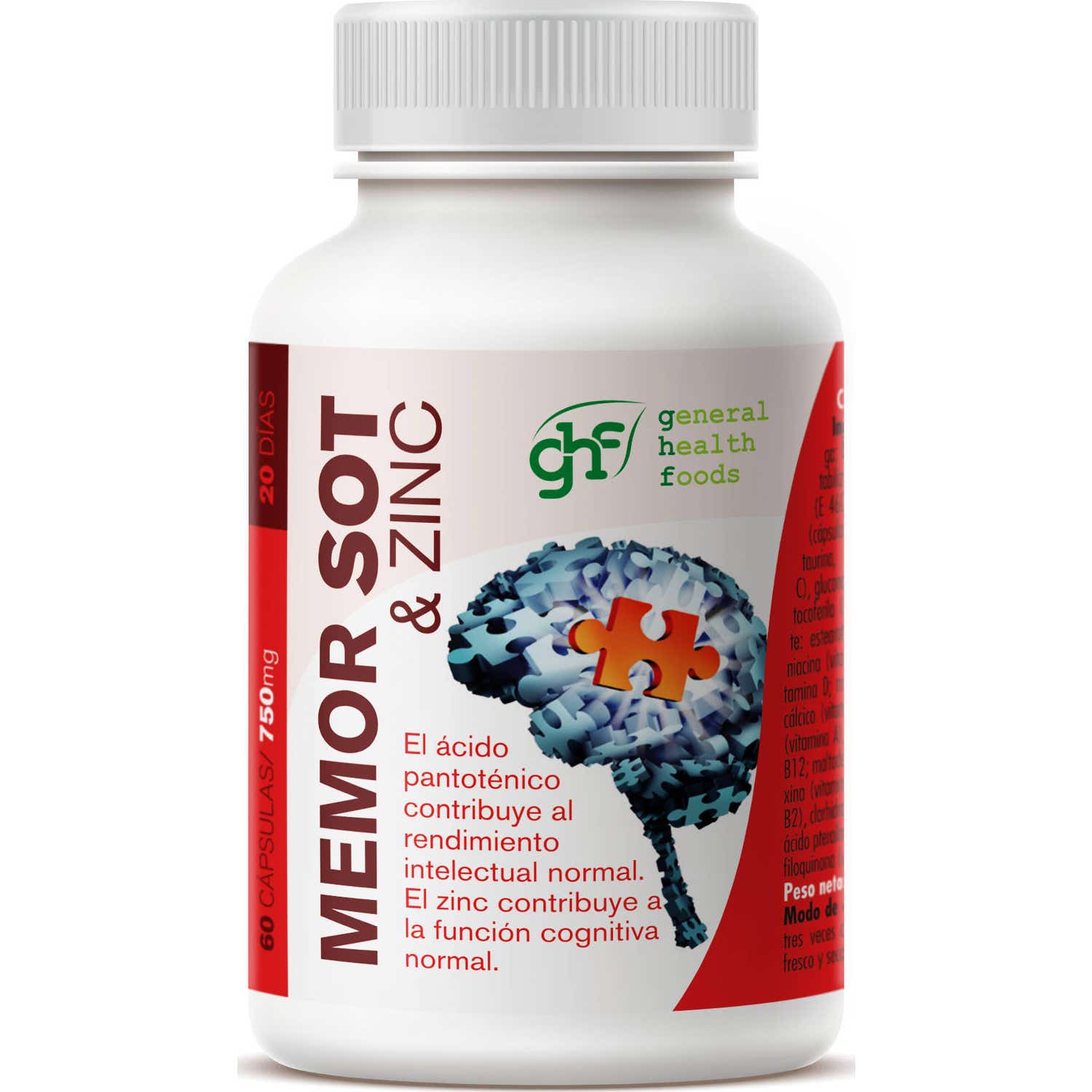 Ghf Memor-Plus 750Mg 60Cáps