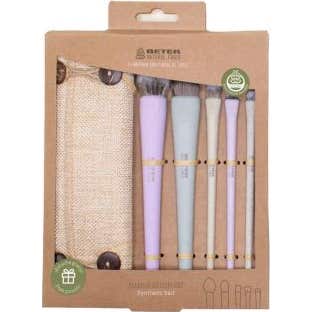 Beter Set Maquillaje Brochas Natural Fiber 5 uds
