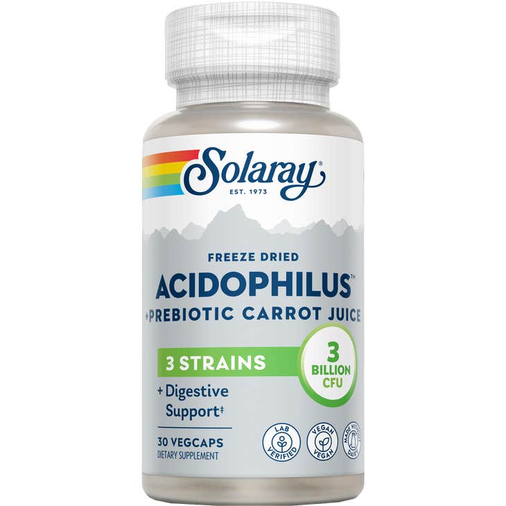 Solaray 3 X Acidophilus 30 Cápsulas Vegetales - Imagen 2