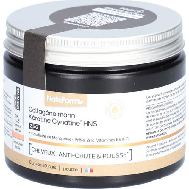 Nat & Form Colágeno Marino Keratina Cynatine Hns 2.5G Polvo 120g