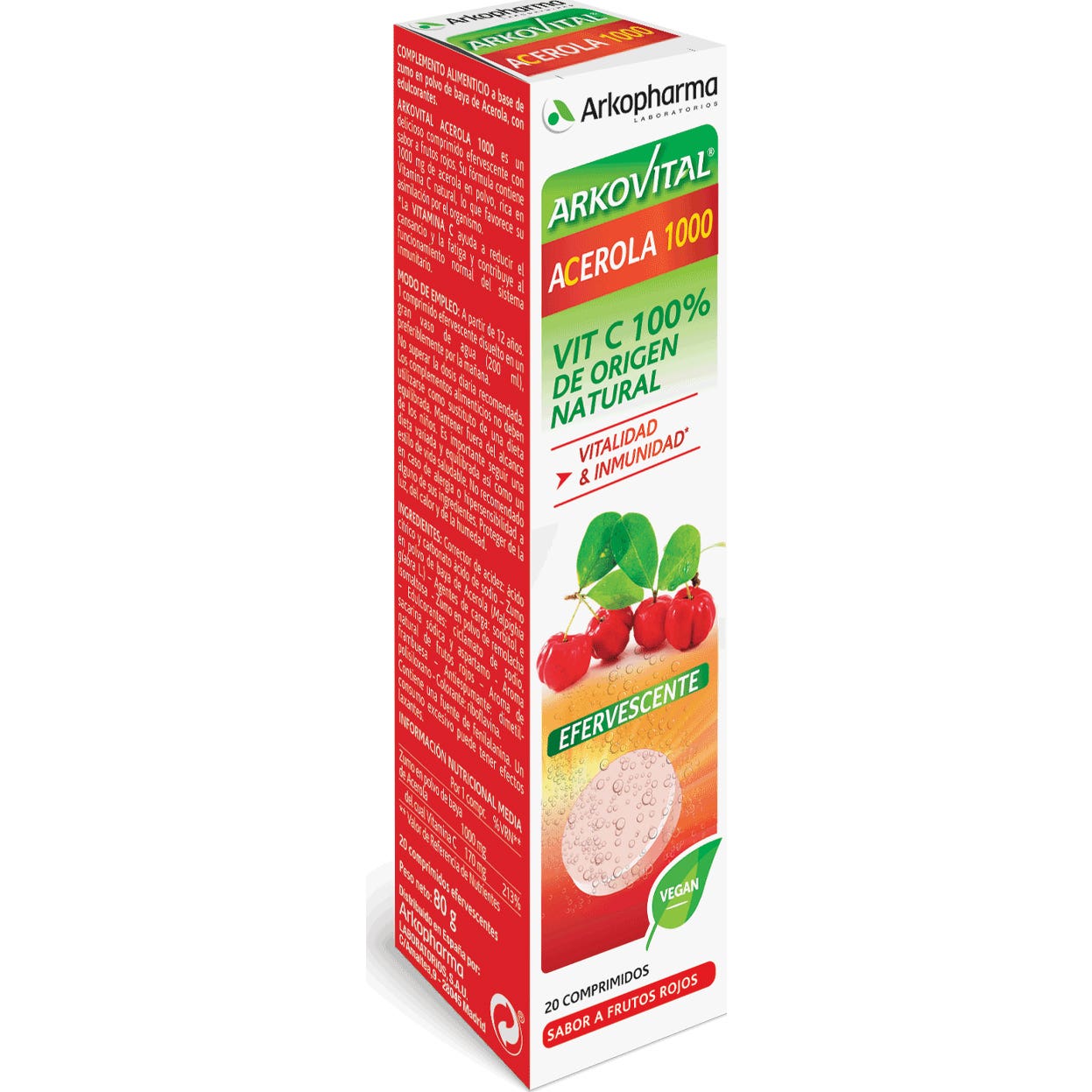 Arkopharma Arkovital Acerola 1000 Vitamina C Efervescente 20comp