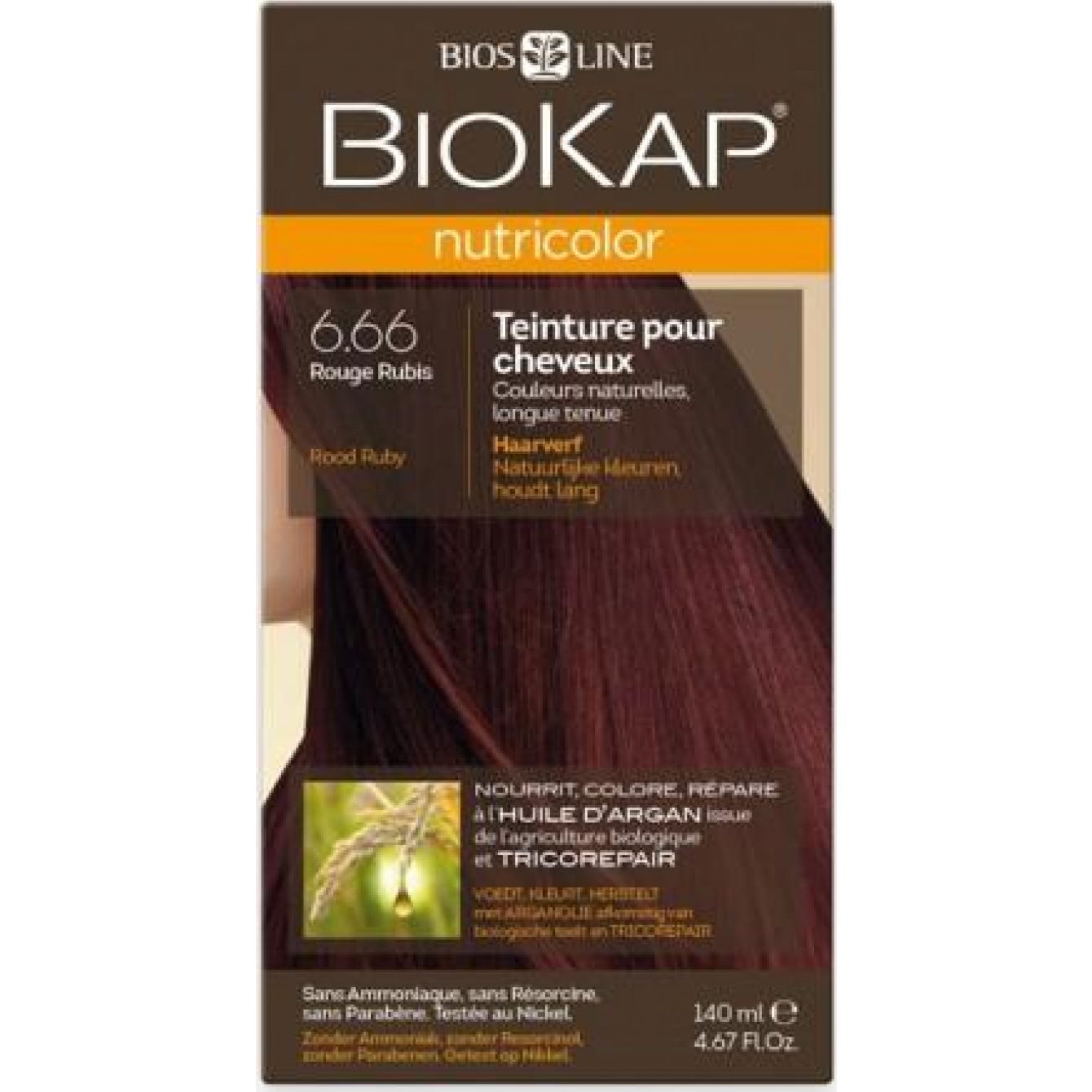 Biokap Tinte 6.66 Rojo Rubi 140ml