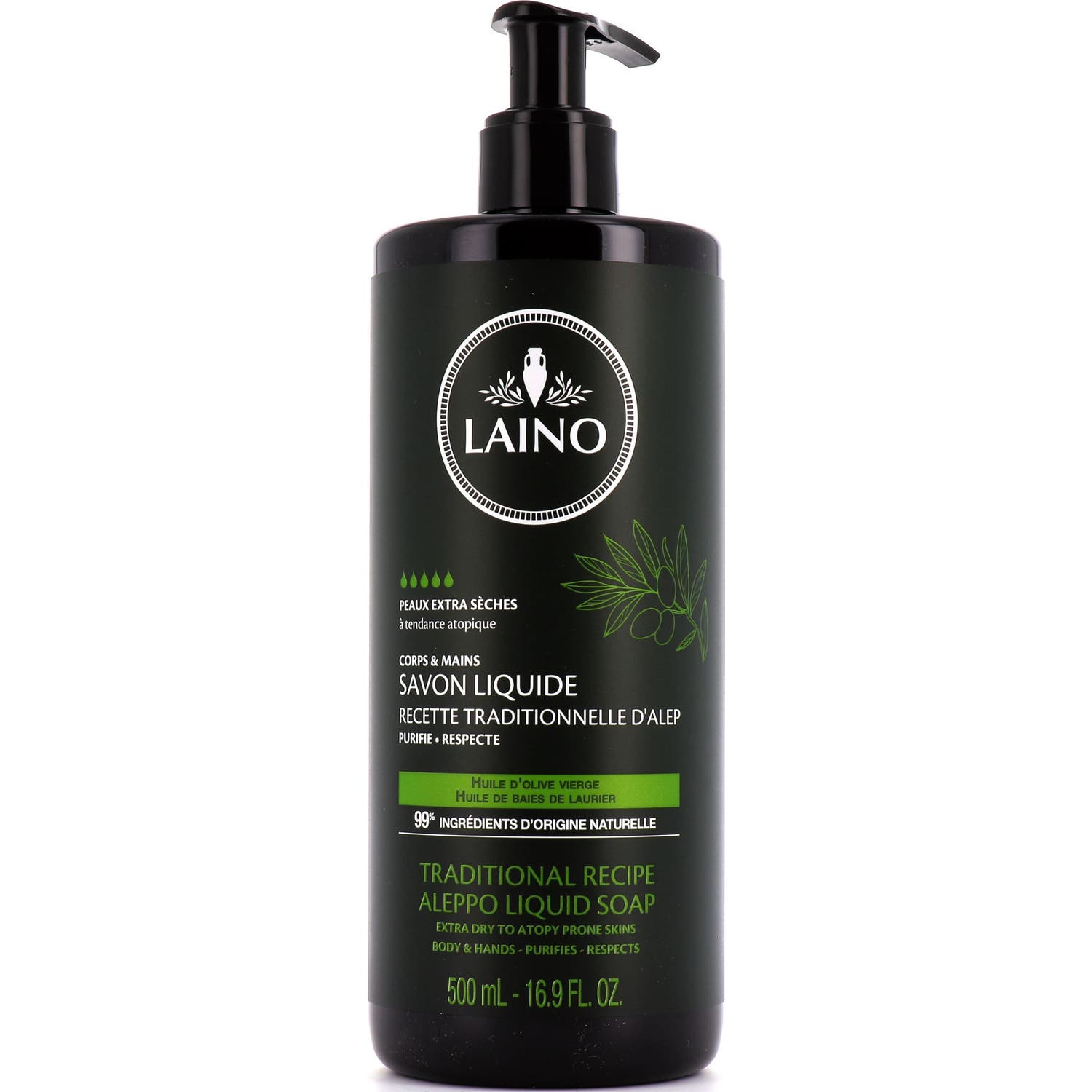 'Laino Savon Liquide Recette Traditionnelle d''Alep 500ml'