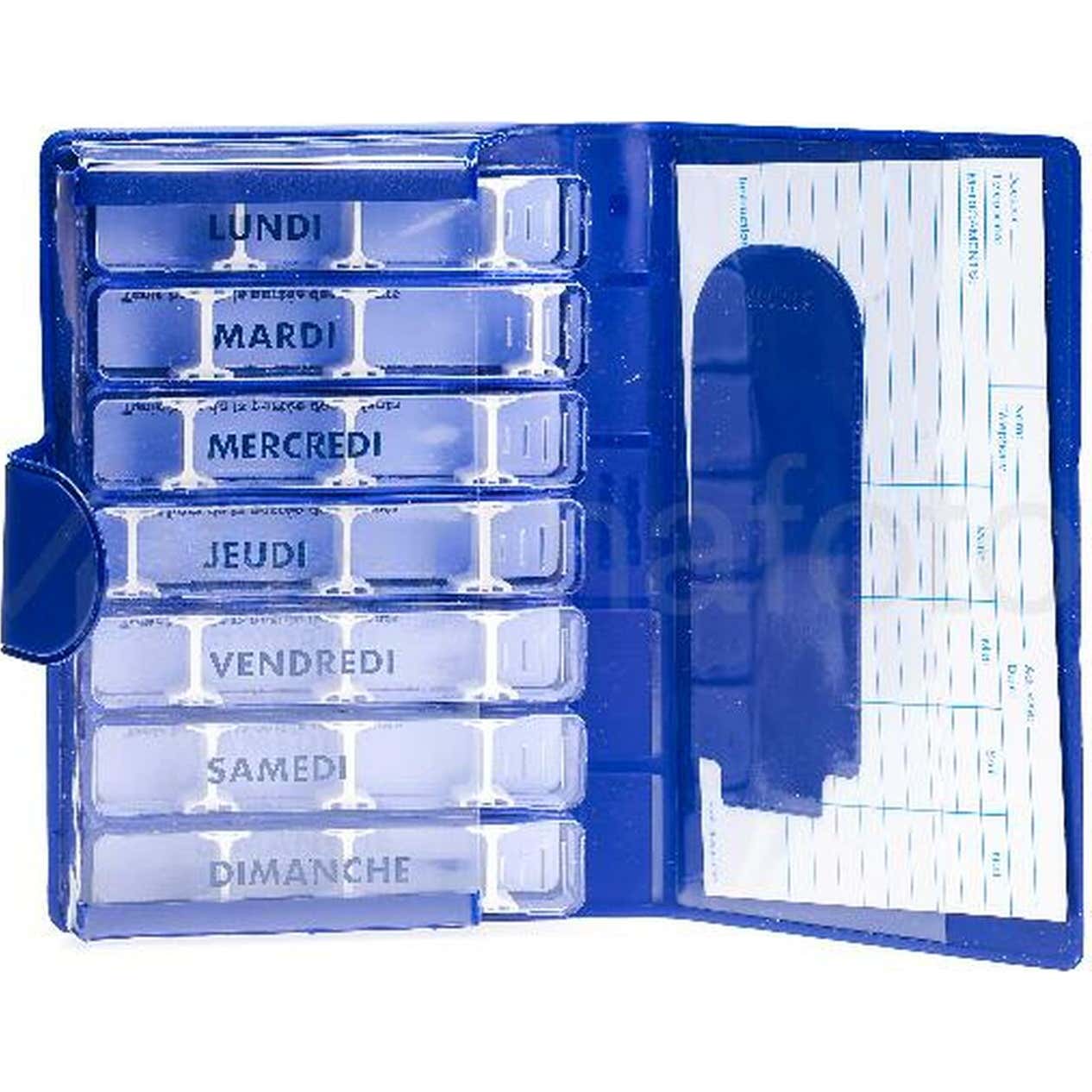 Pastillero semanal Valdispharm Medidose Azul