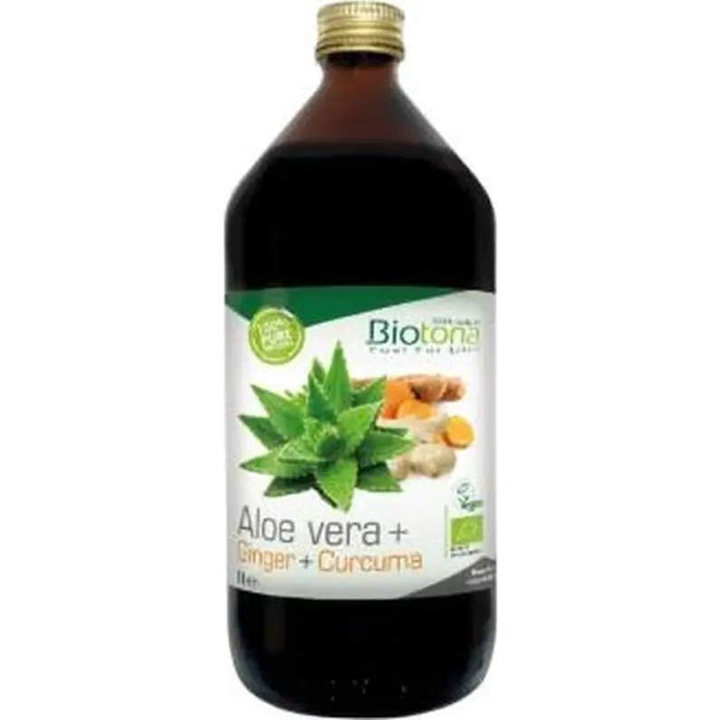 Biotona Jugo Aloe Vera+ Jengibre+ Curcuma Bio 1 L