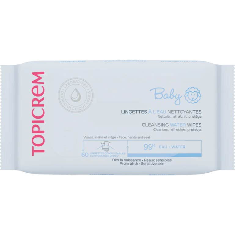 Topicrem Baby Toallitas Húmedas Agua 60 uds