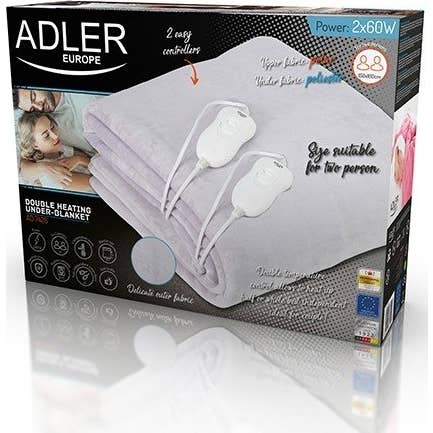 Adler Ad7426 Calientacamas Eléctrico Doble 150 X160 cm 1 ud