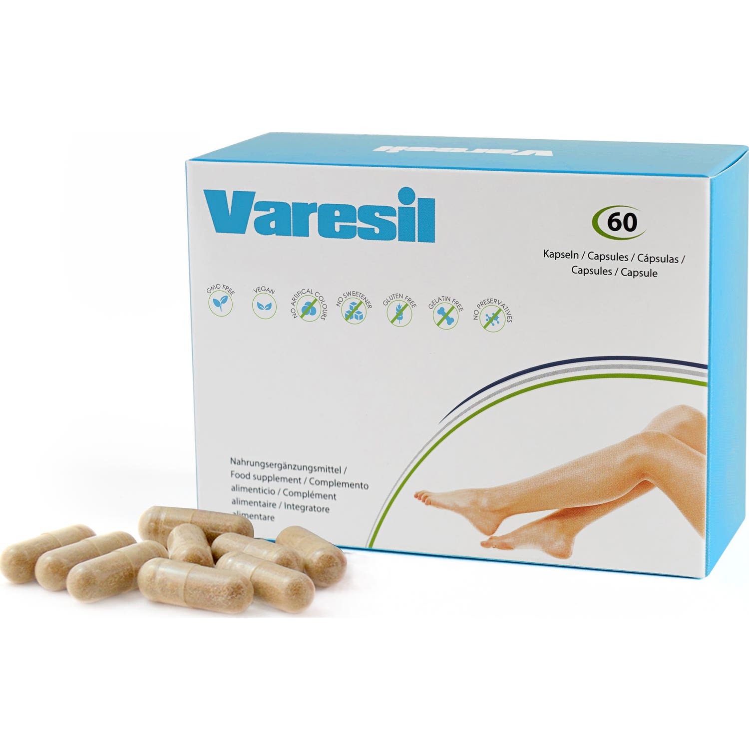 Joom 500Cosmetics Azul De Bebé/Blanco Varesil Pills, Las Pastillas Para Varices Y Sus Prevención - Imagen 4