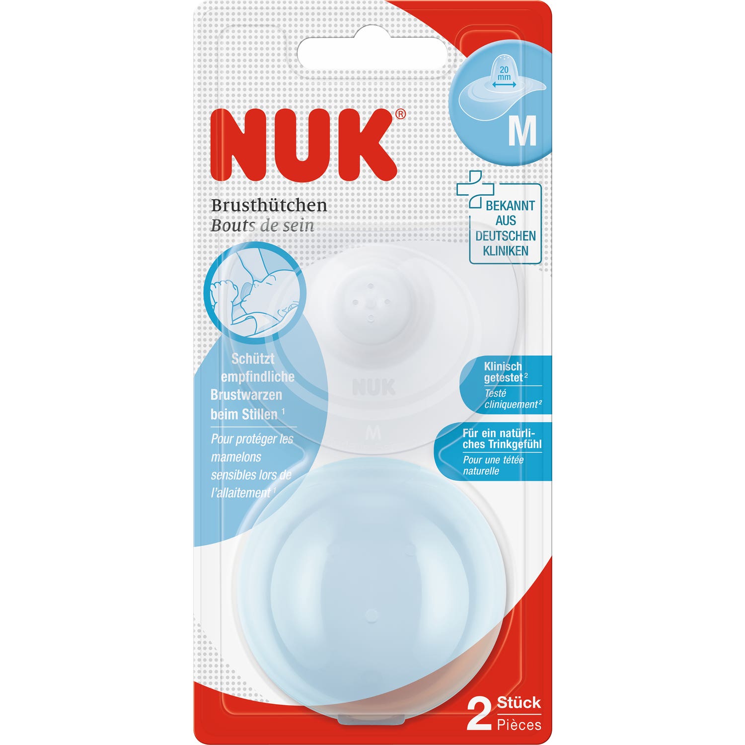 Nuk pezonera redonda silicona