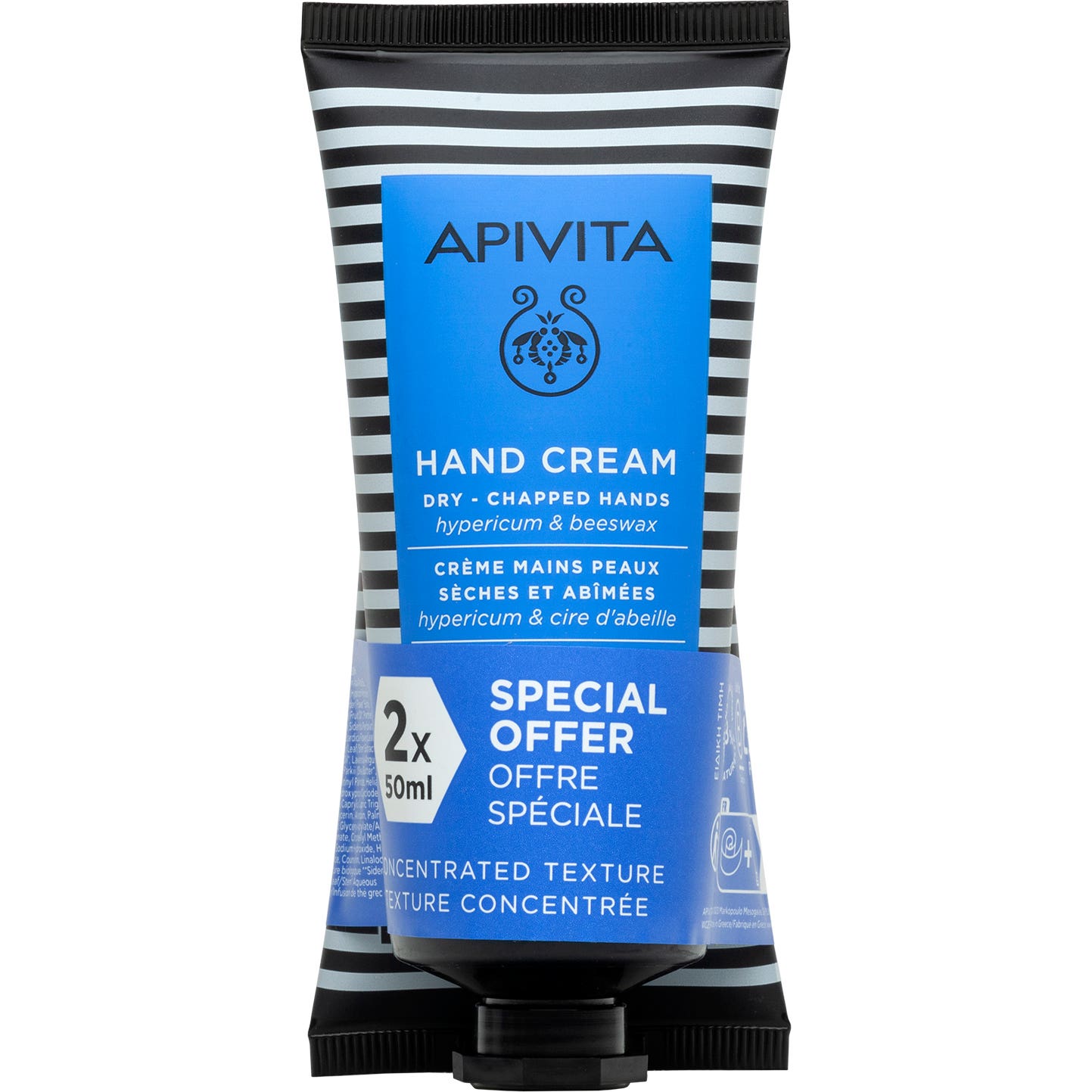 Apivita Crema de Manos Manos Secas con Hipérico 2x50 ml