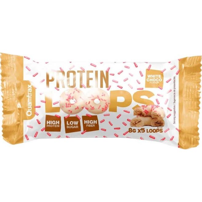 Quamtrax Loops Proteico Chocolate Blanco 5x8 g