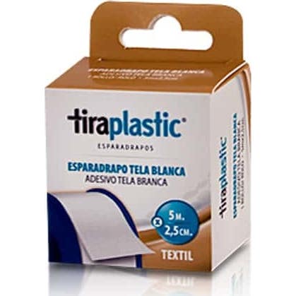 Tiraplastic Esparadrapo Tela Blanco 5mx2,5cm 1ud