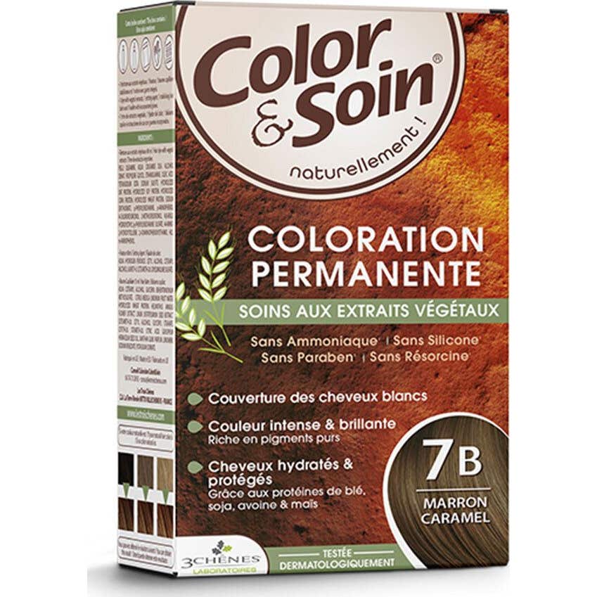 Les 3 Chênes Color & Soin Coloración 7b Marrón Caramelo 135 ml