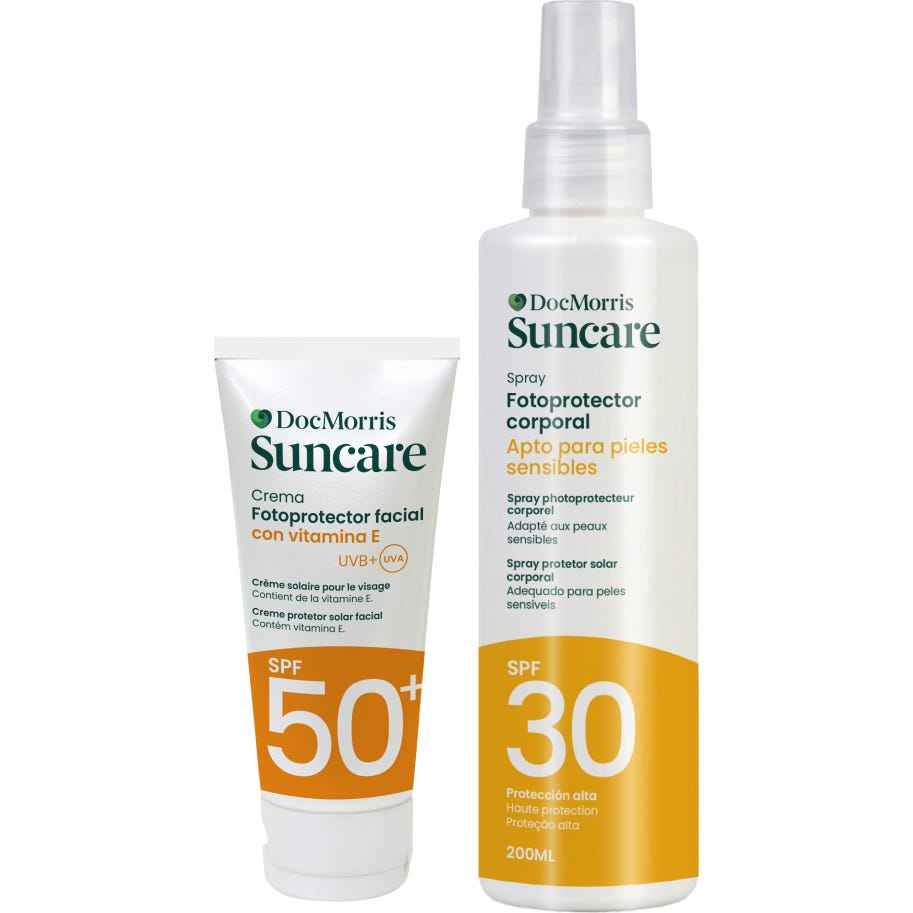 DocMorris PackSuncare Crema Facial SPF50+ 50ml +Spray Corporal SPF30 200ml