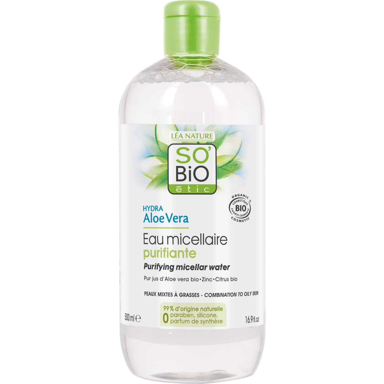 So Bio Etic Agua Micelar Purificante Aloe y Lima Bio 500ml