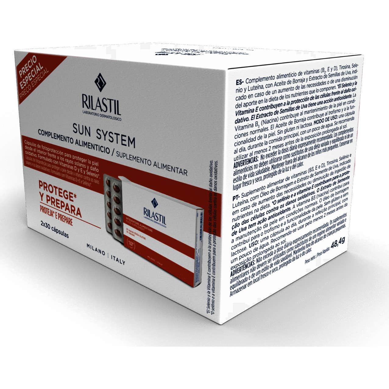 Rilastil Sun System Protección Solar Oral 2x30caps