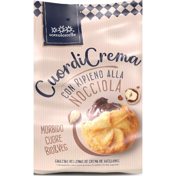 Sottolestelle Cuor di Crema Galletas Crema Avellanas Bio 200g