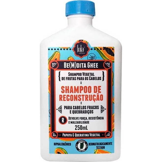 Lola Cosmetics Be(M)Dita Ghee Champú de reconstrucción para Cabellos Frágiles y Quebradizos, 250 ml