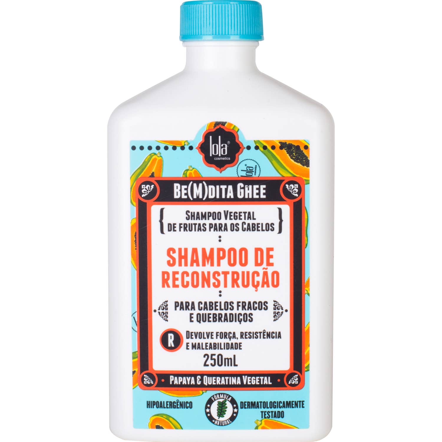 Lola Cosmetics Be(M)Dita Ghee Champú de reconstrucción para Cabellos Frágiles y Quebradizos, 250ml