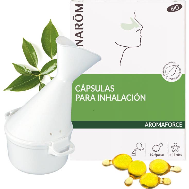 Pranarôm Aromaforce Set Inhalador + Cápsulas Inhalación BIO 15caps