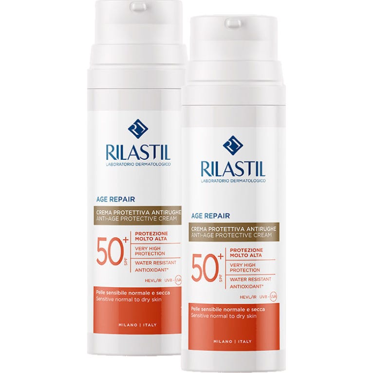 Rilastil Age Repair Crema Protectora Antiarrugas SPF50+ 2x50 ml