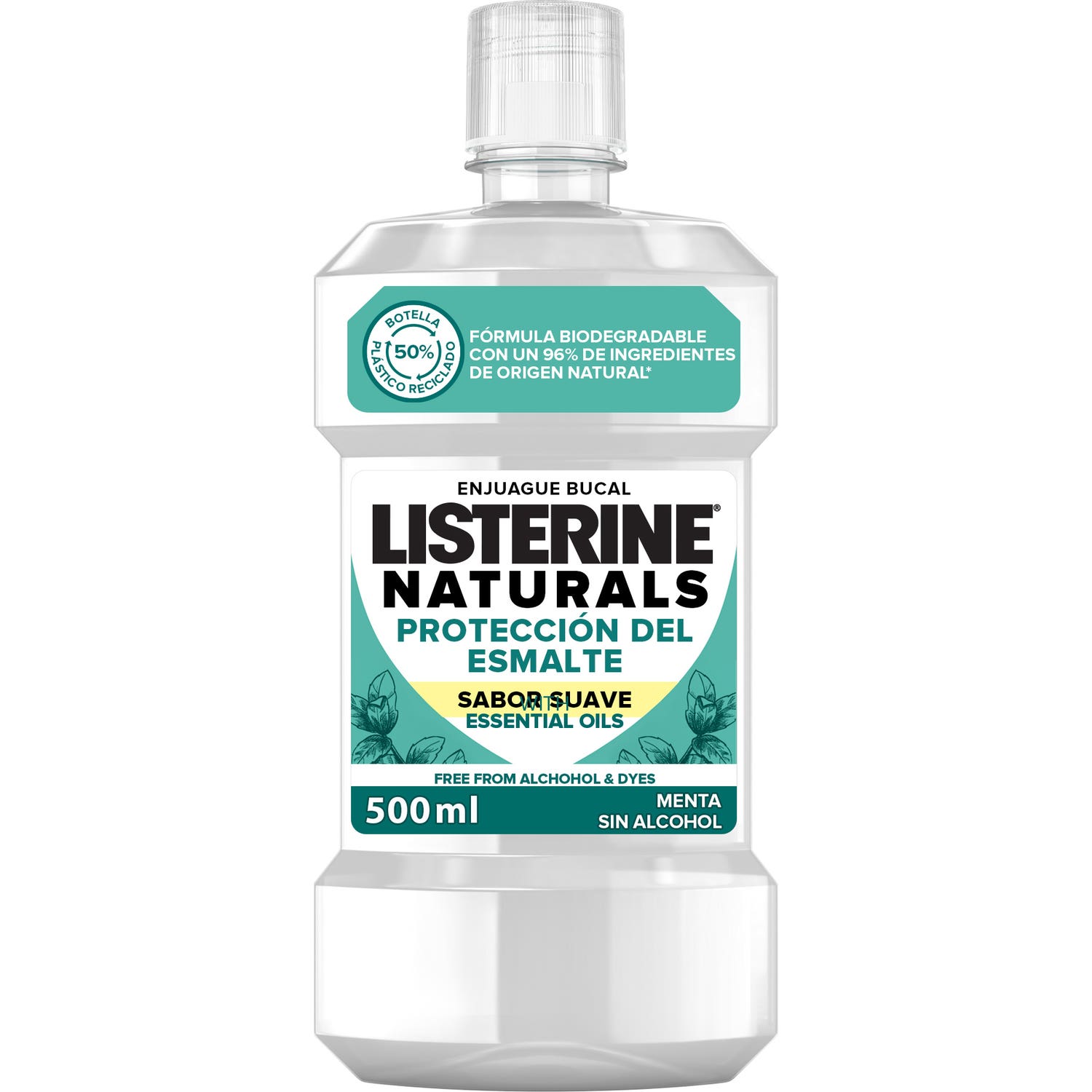 Listerine Naturals Protección del Esmalte Sabor Suave 500ml