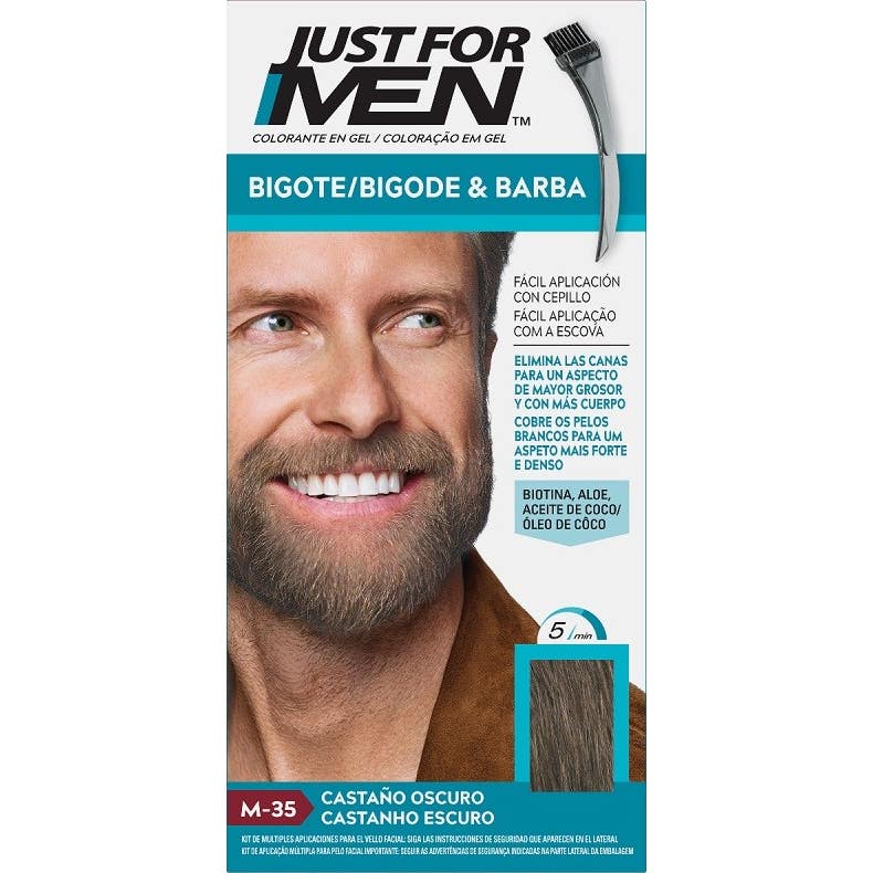 Just For Men gel Colorante Castaño Oscuro Bigote y Barba 30ml