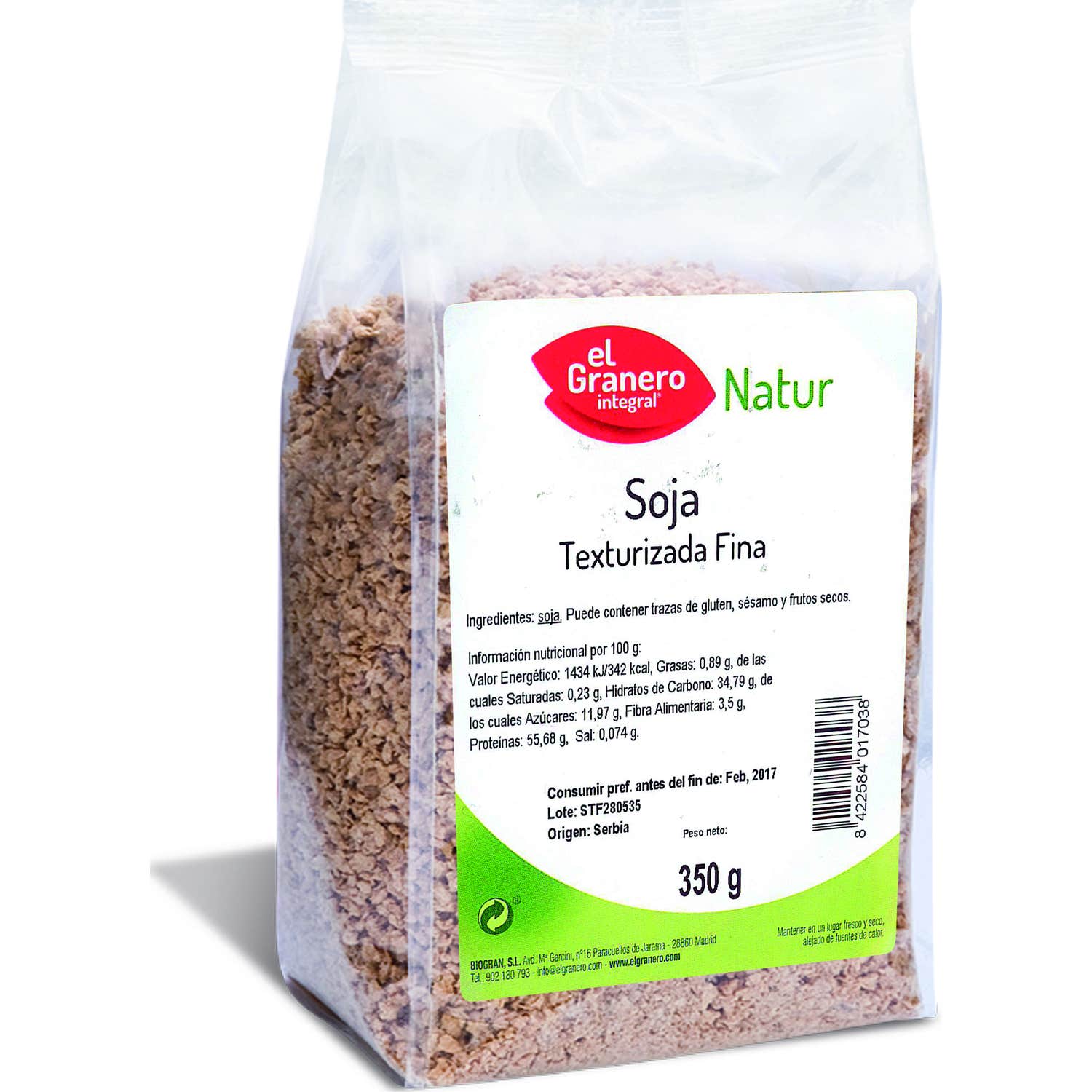El Granero Soja Texturizada Fina 350g