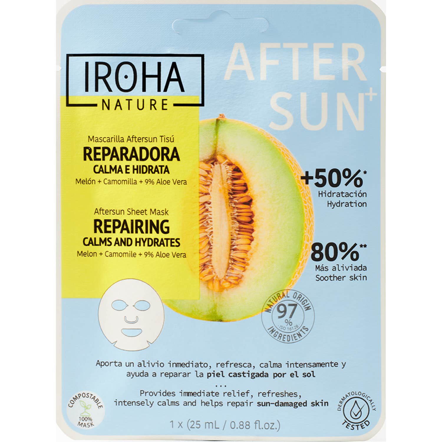 Iroha Nature Mascarilla Aftersun Tisú Reparadora 1ud