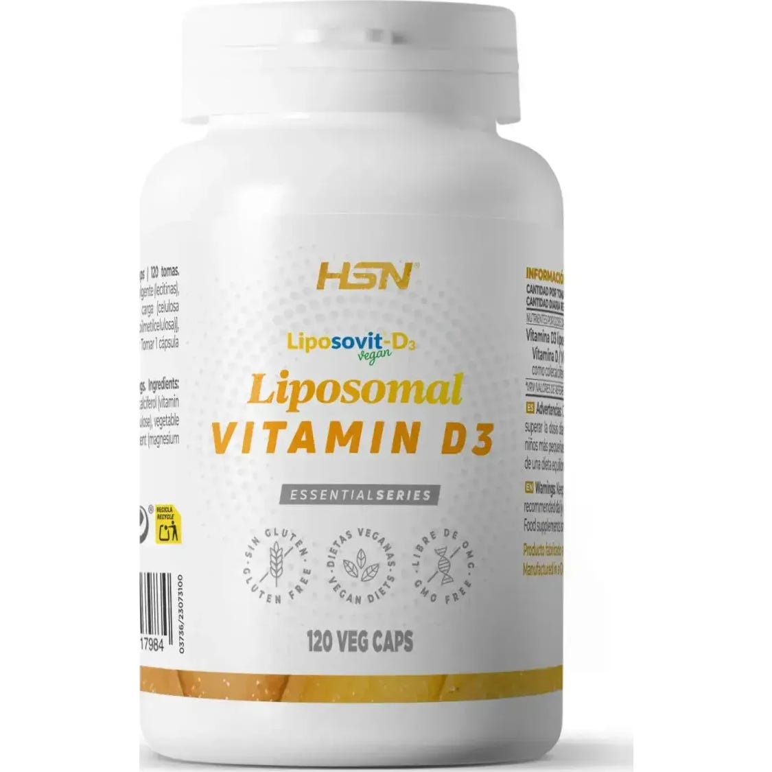 HSN Vitamina D3 Liposomada Vegana Liposovit® 2000 UI 120 vcaps | Natural Doctor