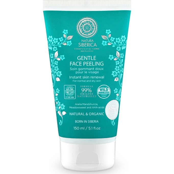 Natura Siberica Peeling facial suave para piel normal o seca renovaci¢n instant nea de la piel 150 ml