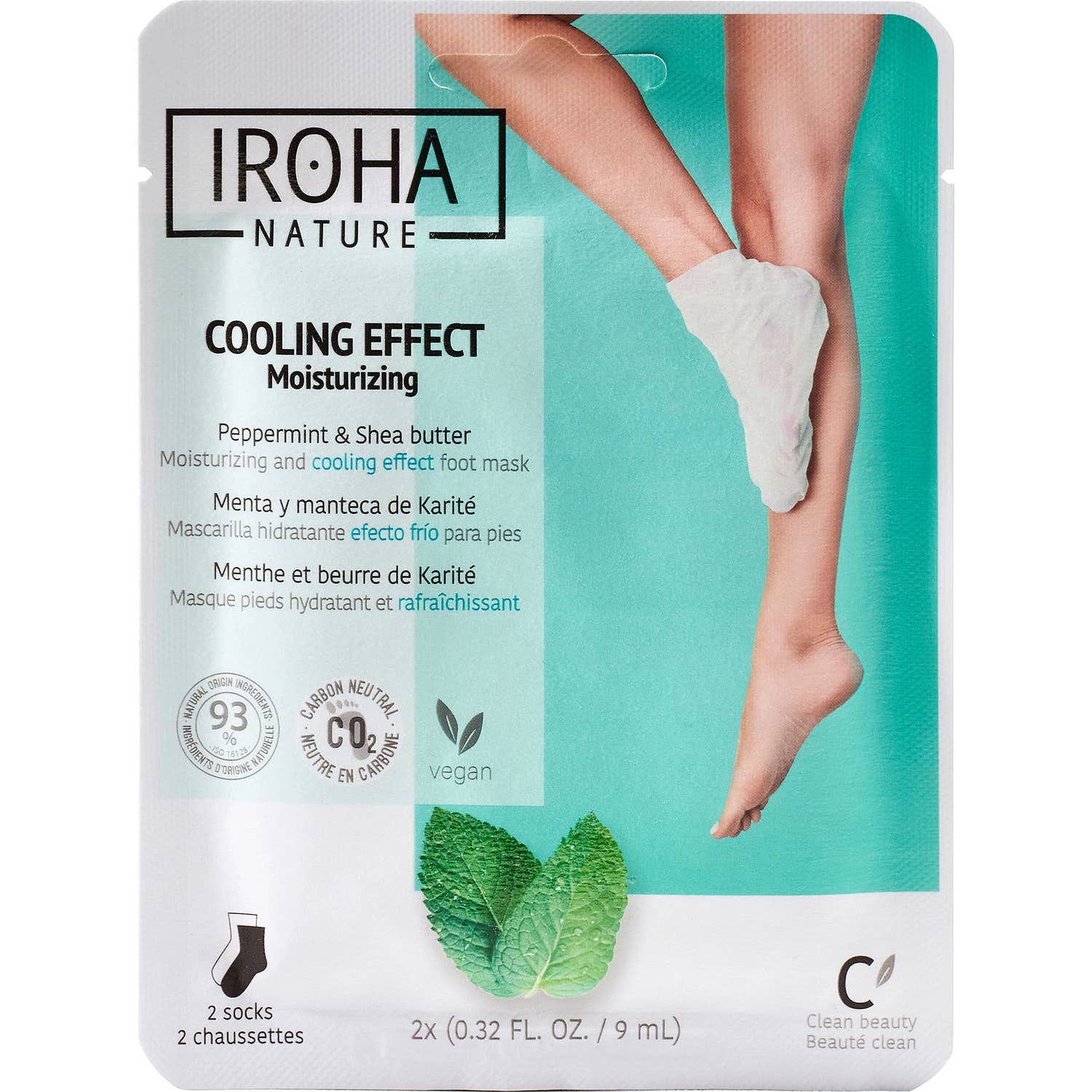 Iroha Nature Calcetines Mascarilla Efecto Frío Menta 20ml